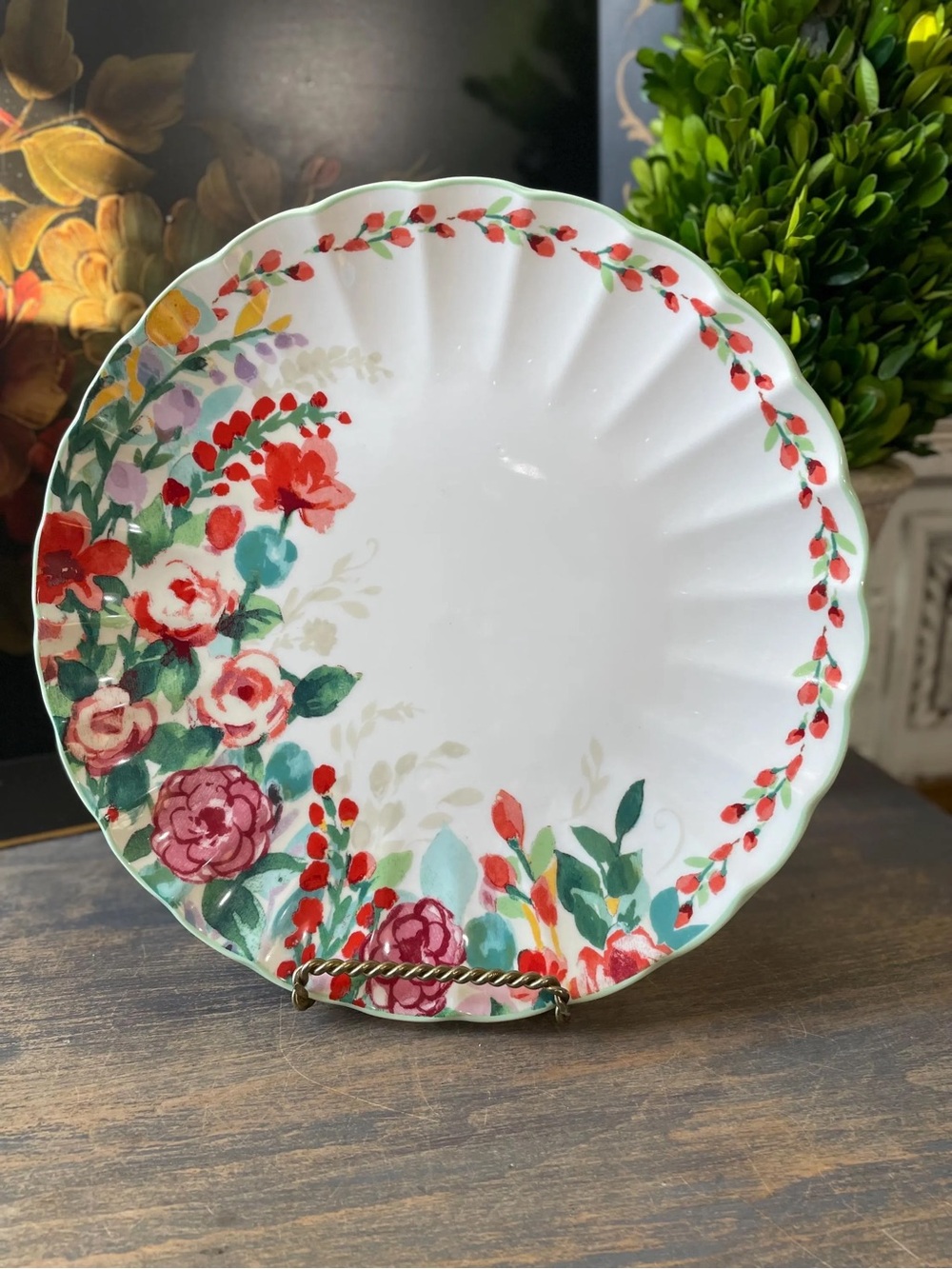 Set of Four (4) Pioneer Woman PAINTED MEADOW 10.5" Ceramic Dinner Plates